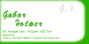 gabor holper business card